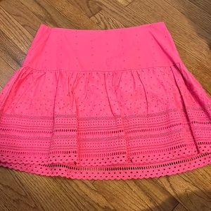 Lilly Pulitzer hot pink eyelet skirt